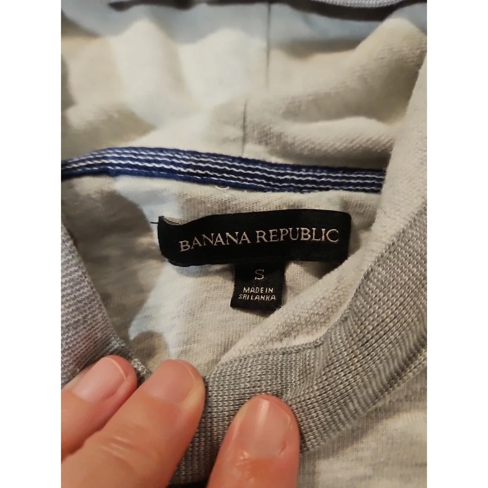 Banana Republic Hoodie Gray Size S Pullover Hoodie Leisure athletic Cotton(A1276